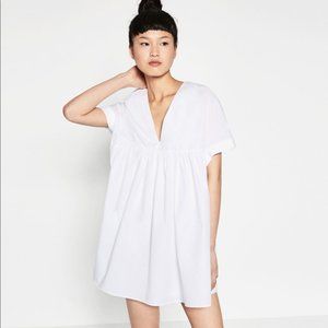 ZARA WHITE BABYDOLL ROMPER - MEDIUM